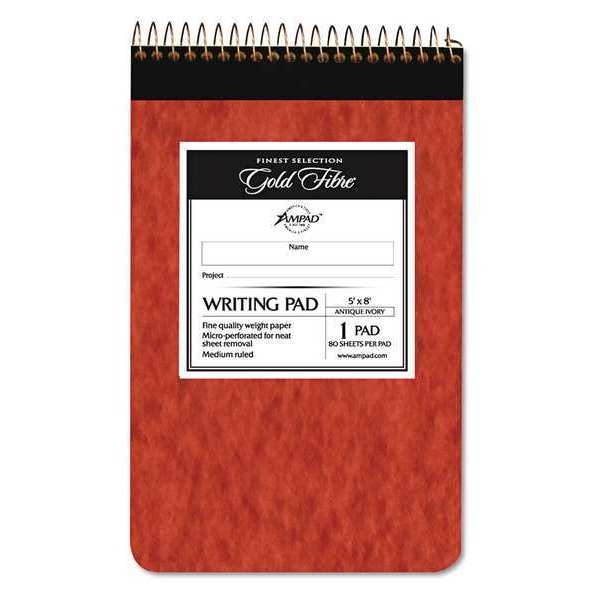 Gold Fibre Retro Wirebound Writing Pad College/Medium 5 x 8 Ivory 80 Sheets