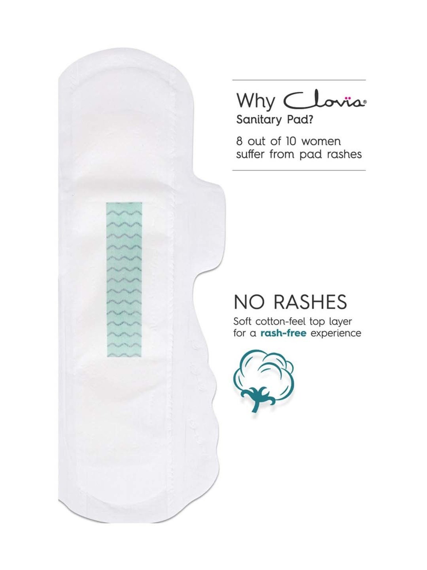 Clovia Botaniqa Sanitary 10 Pads XXXL for Overnight Usage - 410 mm