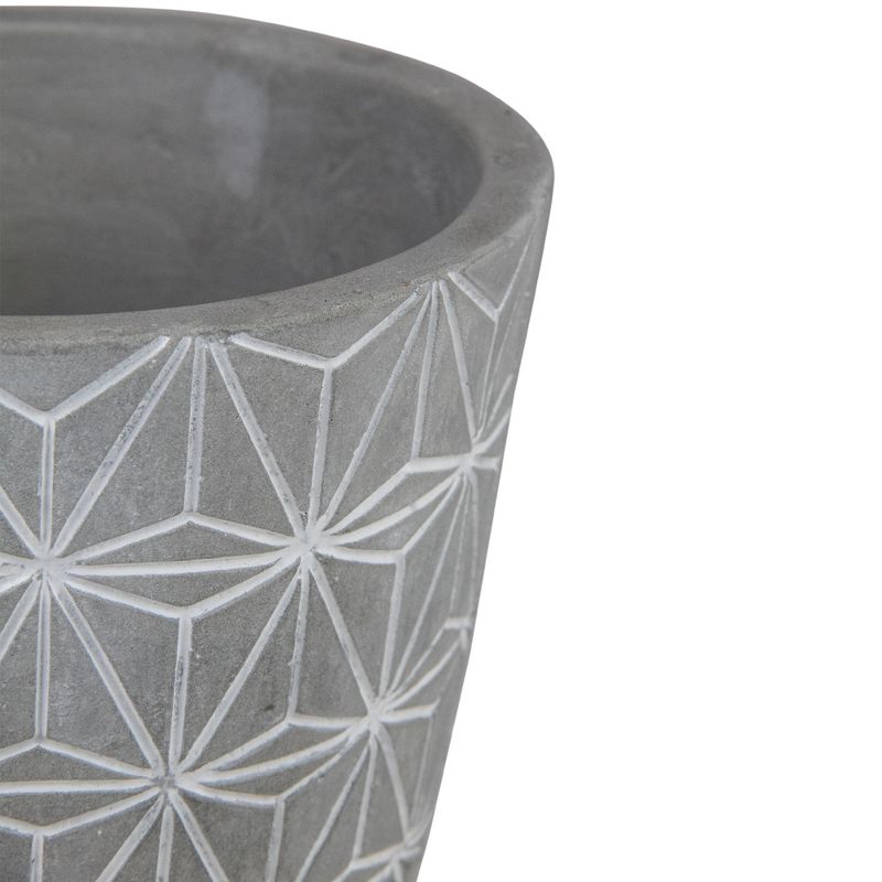 The HC Companies Cascade 13 Inch Round 23 Inch Tall Self Watering Indoor/Outdoor Flower Planter Pot with Soil Saver Liner and Drain Plug, Glossy White