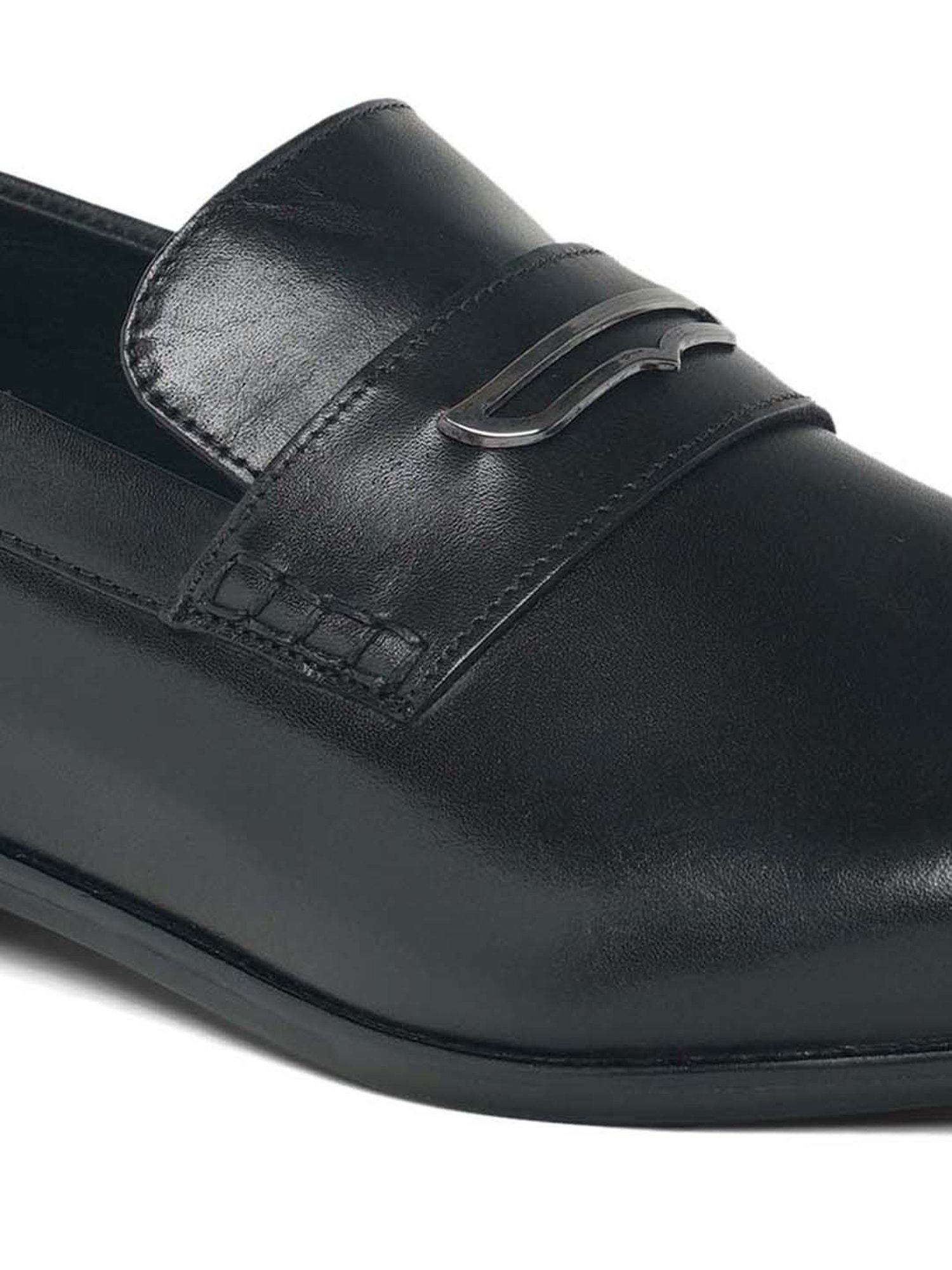Ruosh Men's PRESTO Black Loafers