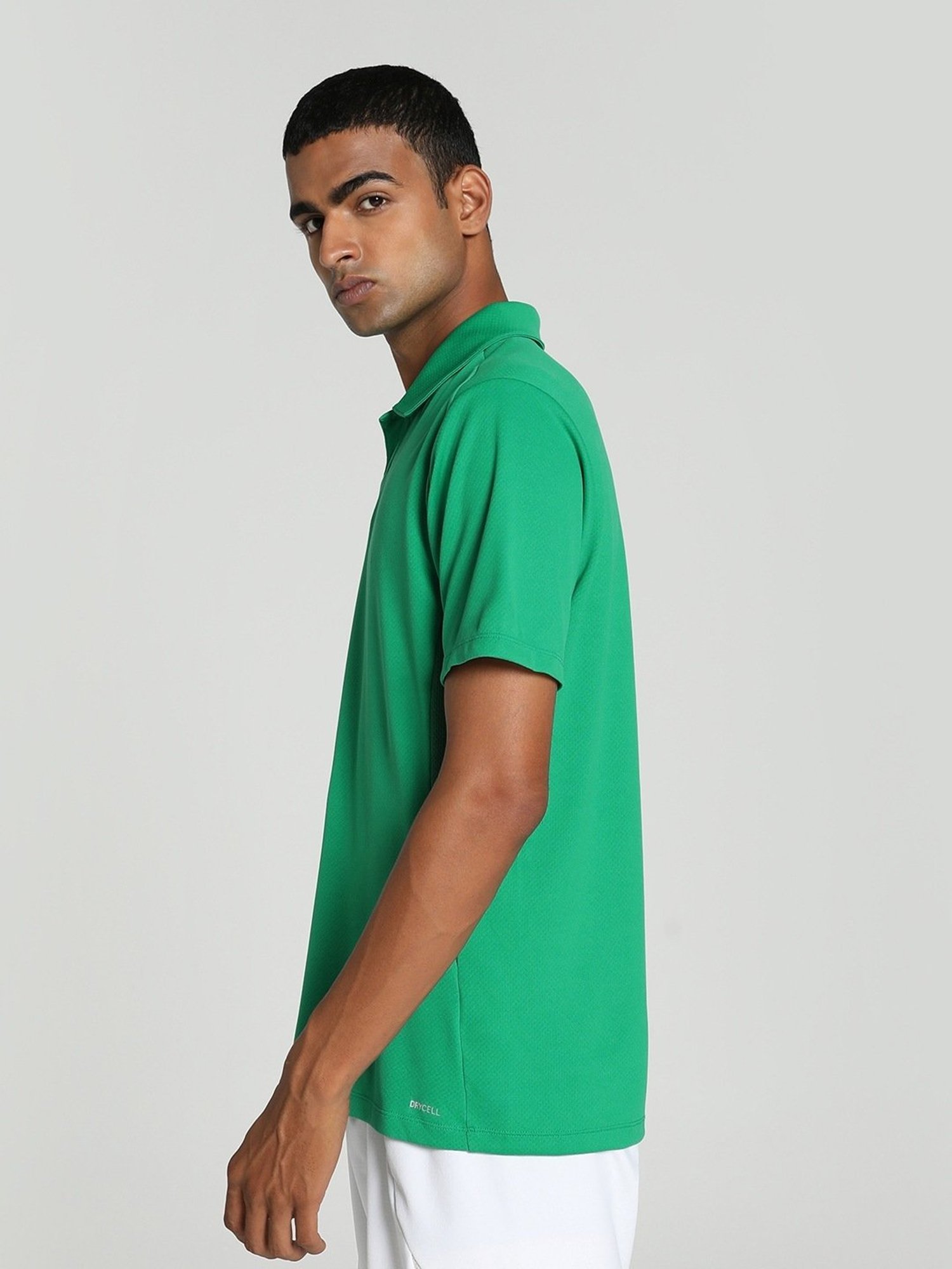 Puma teamGOAL Football Green Regular Fit Sports Polos