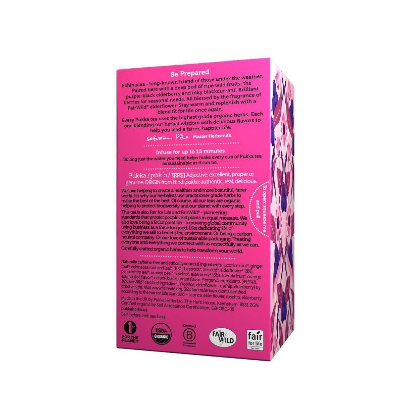 Pukka Elderberry & Echinacea Tea Bags - 20ct