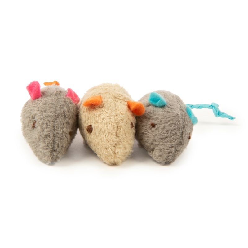 SmartyKat Skitter Critters Catnip Mice Cat Toy - 3pk