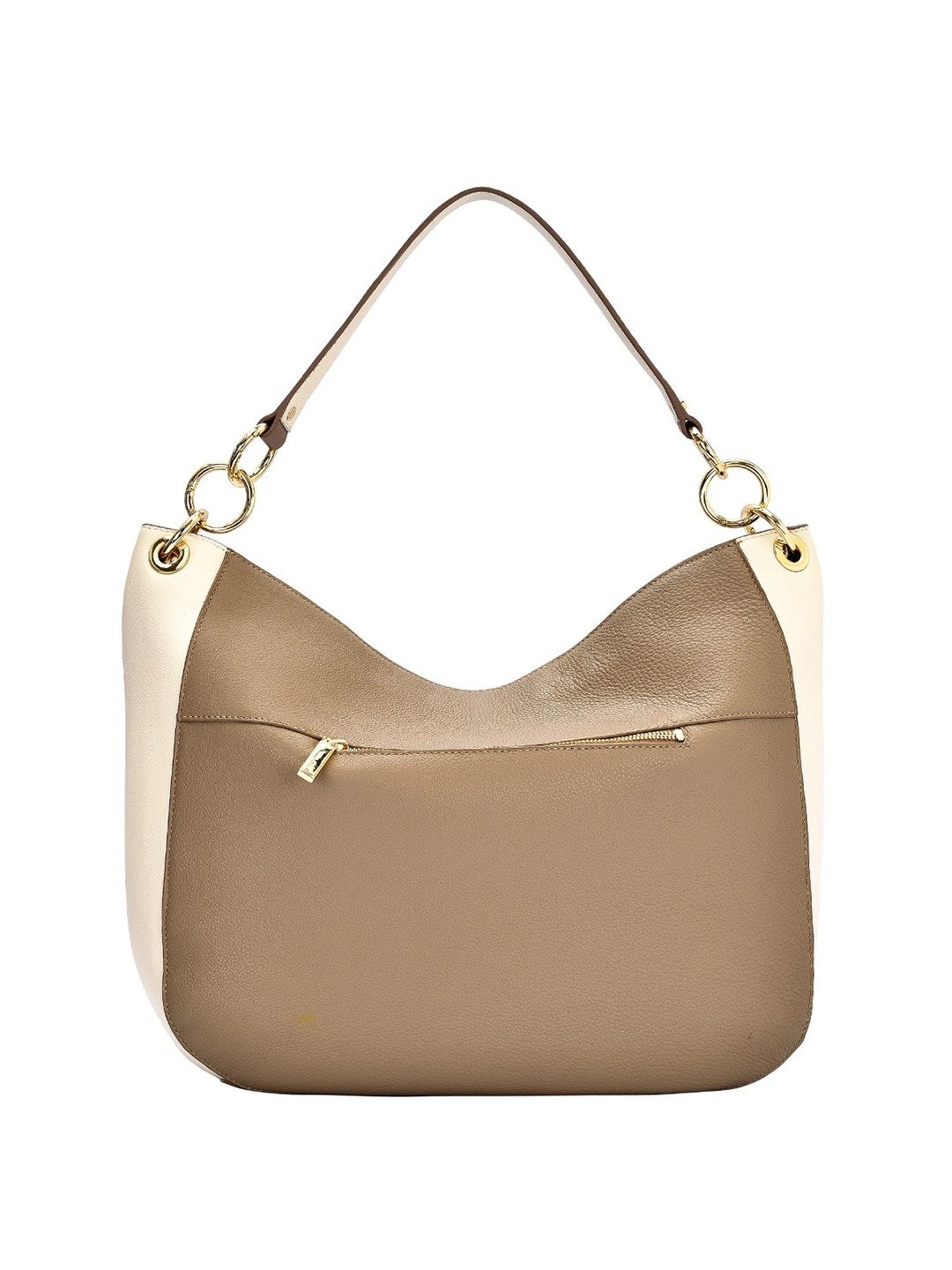 Eske Emma Brown Rivets Medium Hobo Shoulder Handbag