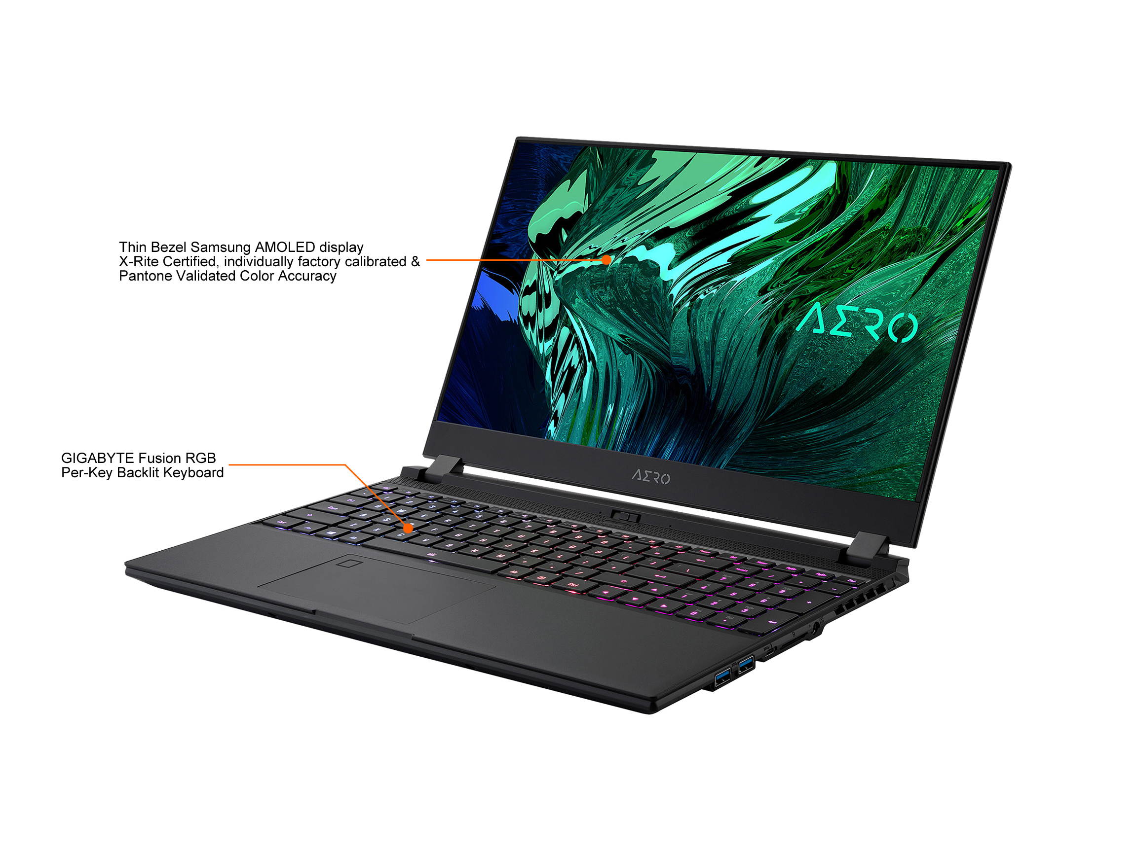 GIGABYTE AERO 15 OLED KD - 15.6" UHD 4K AMOLED, Intel Core i7 11th Gen 11800H, NVIDIA GeForce RTX 3060, 6GB GDDR6, 16GB RAM, 512GB SSD, Win10 Pro, Creator & Gaming Laptop (AERO 15 OLED KD-72US623SP)