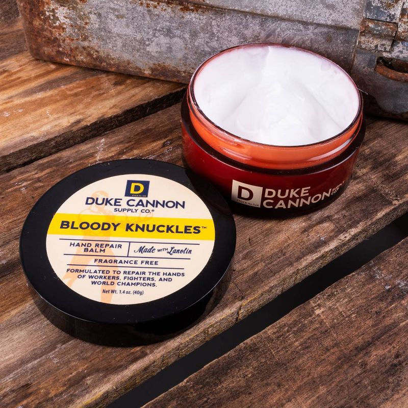Duke Cannon Bloody Knuckles Fragrance Free Hand Repair Balm - Trial Size - 1.4oz