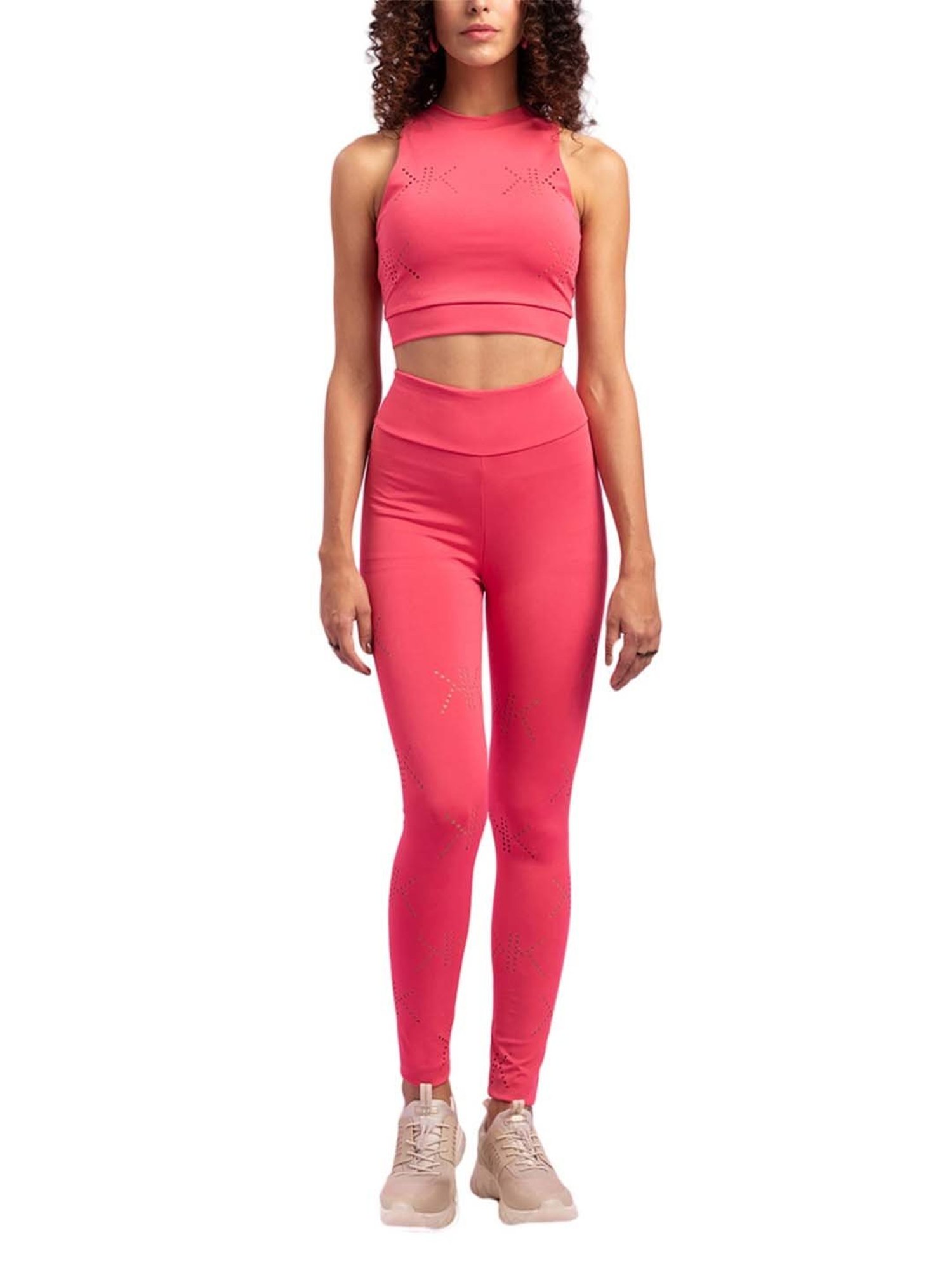 KENDALL + KYLIE Pink Printed Sports Tights