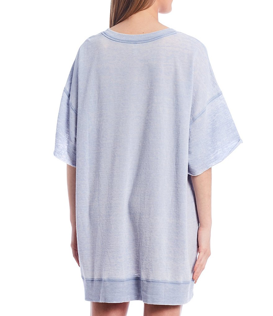 Karen Kane Short Sleeve Tie-Dye Hoodie