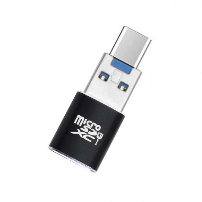 CY USB 3.0 to Micro SD SDXC TF Card Reader with Micro Type-C USB-C OTG Adapter for Tablet / Cell Phone