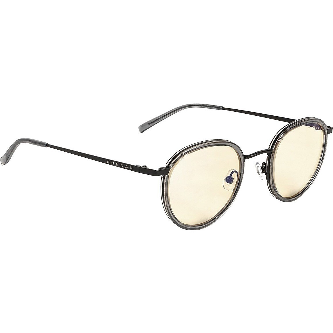 GUNNAR Gaming and Computer Eyewear/Atherton, Amber Tint - Patented Lens, Reduce Digital Eye Strain, Block 65% of Harmful Blue Light (Onyx Frame, Amber Lens) - PC; Mac; Linux
