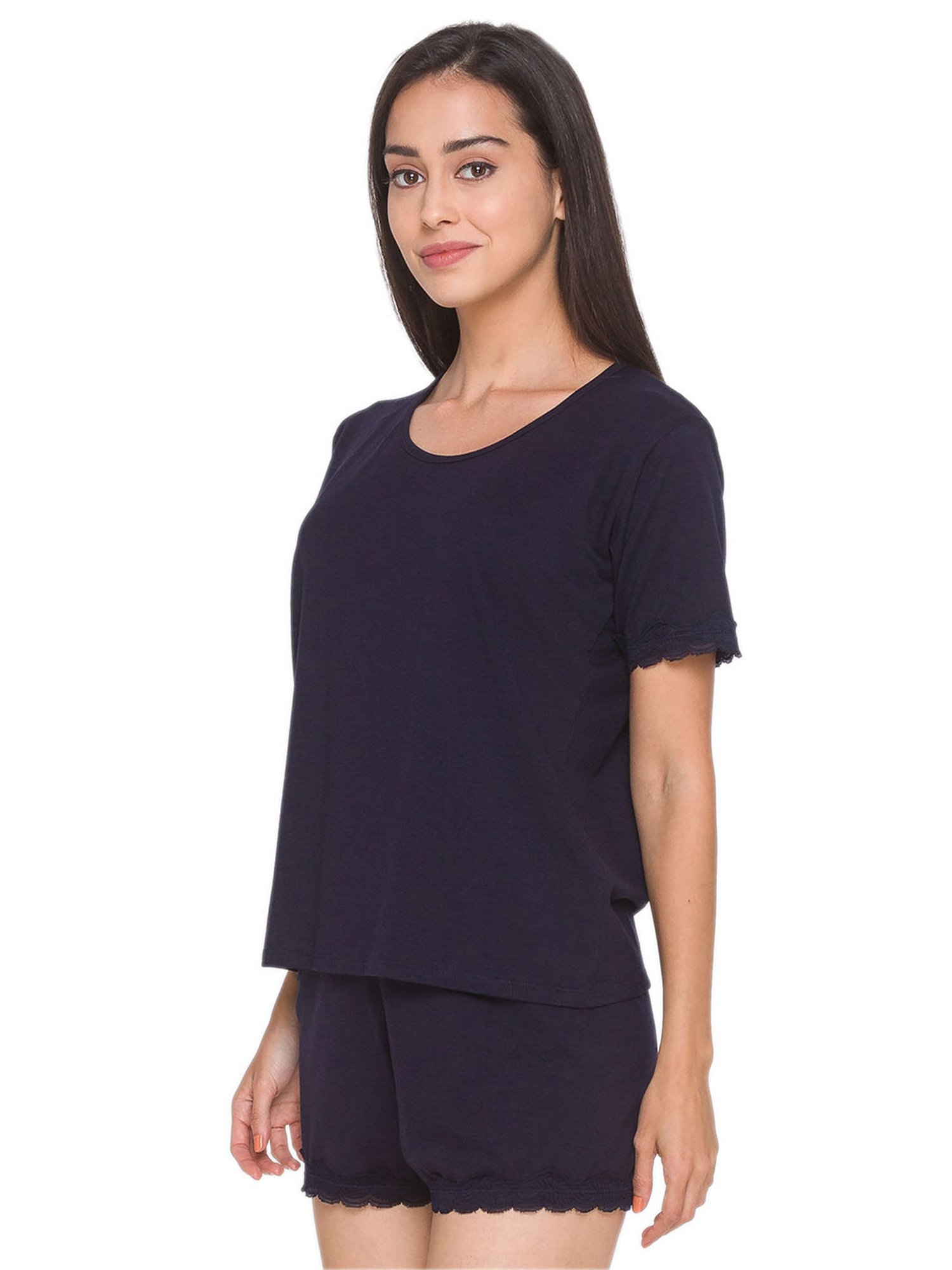 Candyskin Navy T-Shirt With Shorts