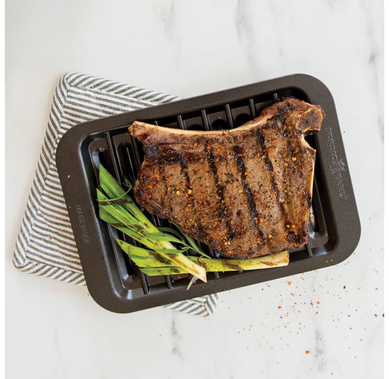 Nordic Ware Compact Cast Grill & Sear, Small, Black