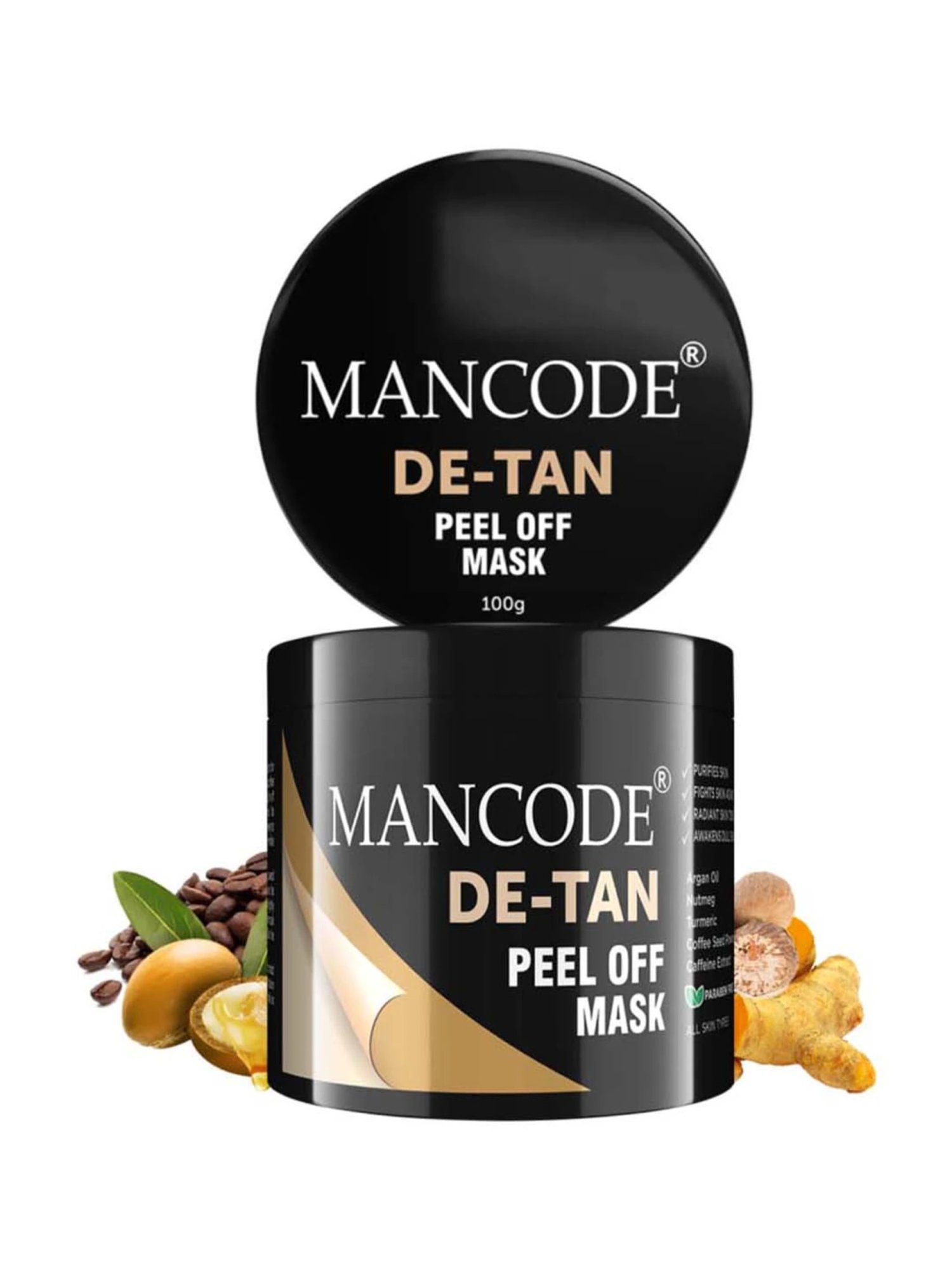 Mancode De - Tan Scrub & Peel off Mask (Pack of 2)