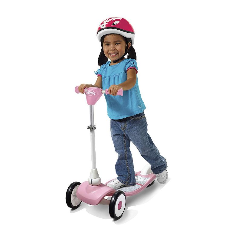 Radio Flyer 543PA My 1st Beginner Kids Kick Outdoor Scooter Sparkle, Deluxe Pink