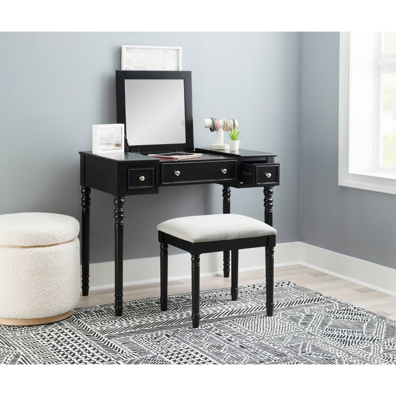 Macie Vanity Black - Linon