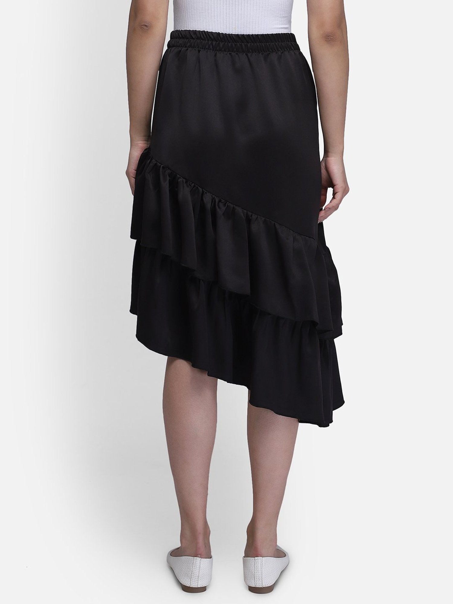 Smarty Pants Black Below Knee Skirt