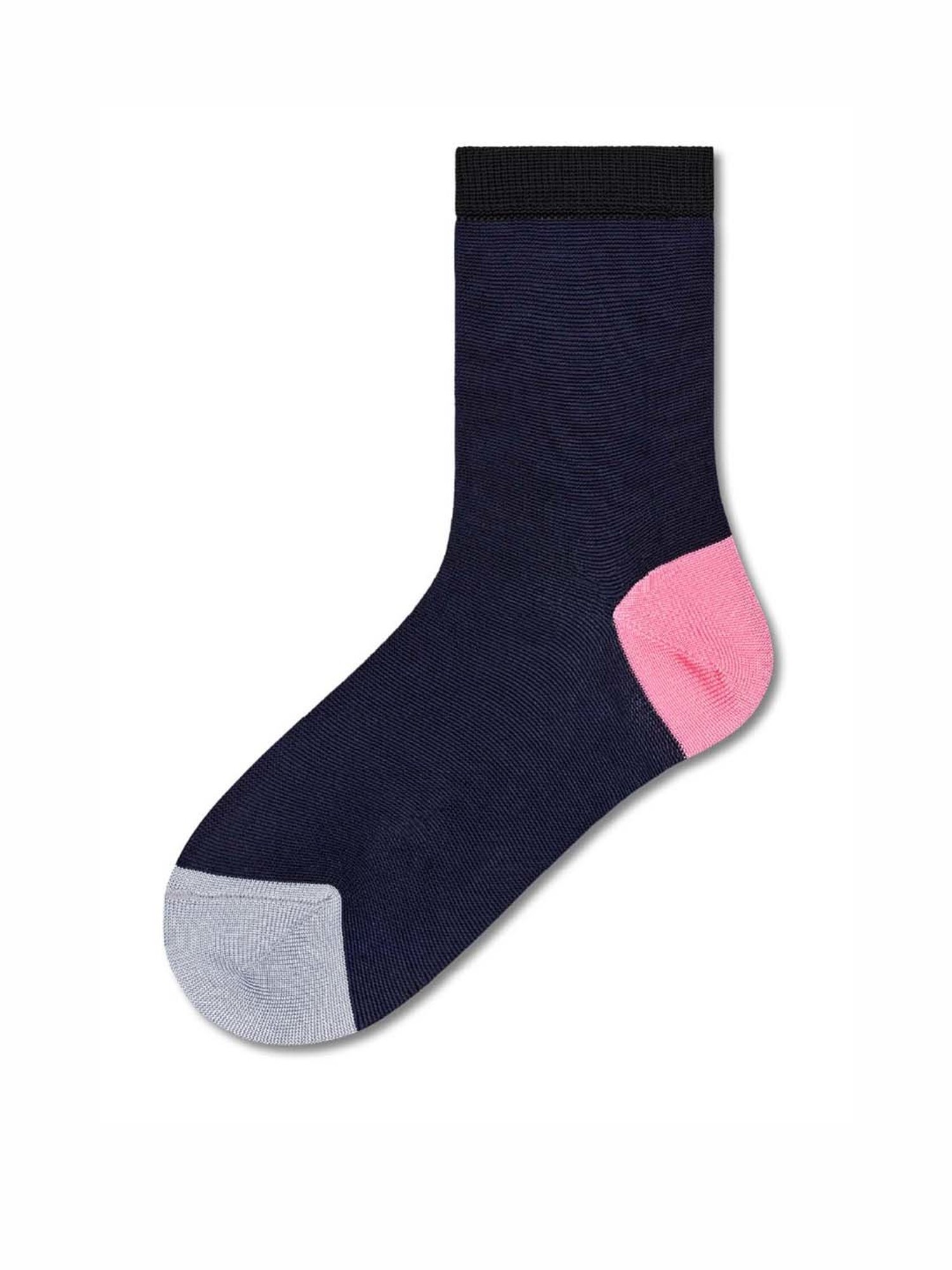 Happy Socks Hysteria Grace Ankle Blue Cotton Solid Socks (36-38)