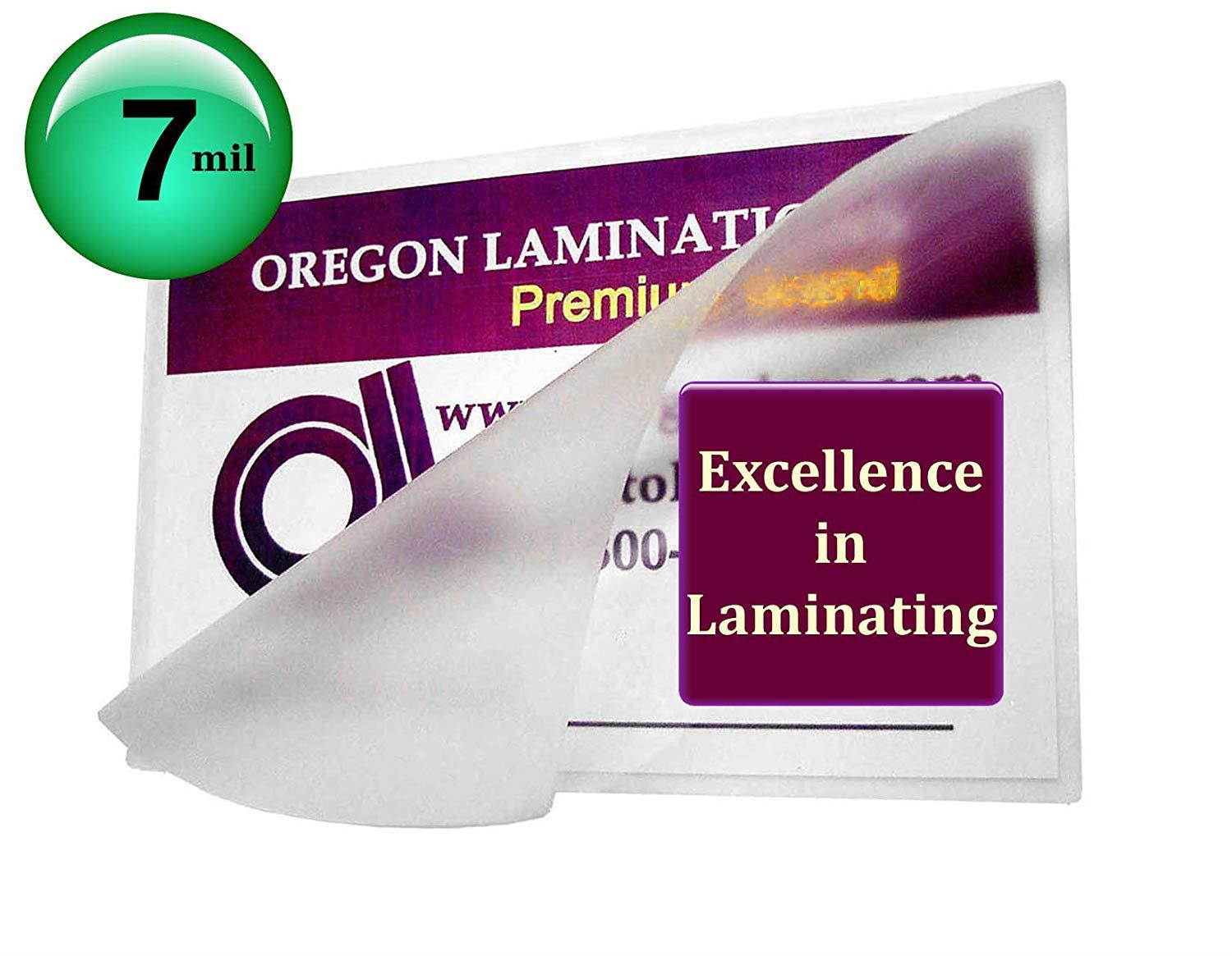 Oregon Laminations Premium 7 Mil 4x6 Photo Hot Laminating Pouches 4-1/4 x 6-1/4 (Pack of 500) Clear