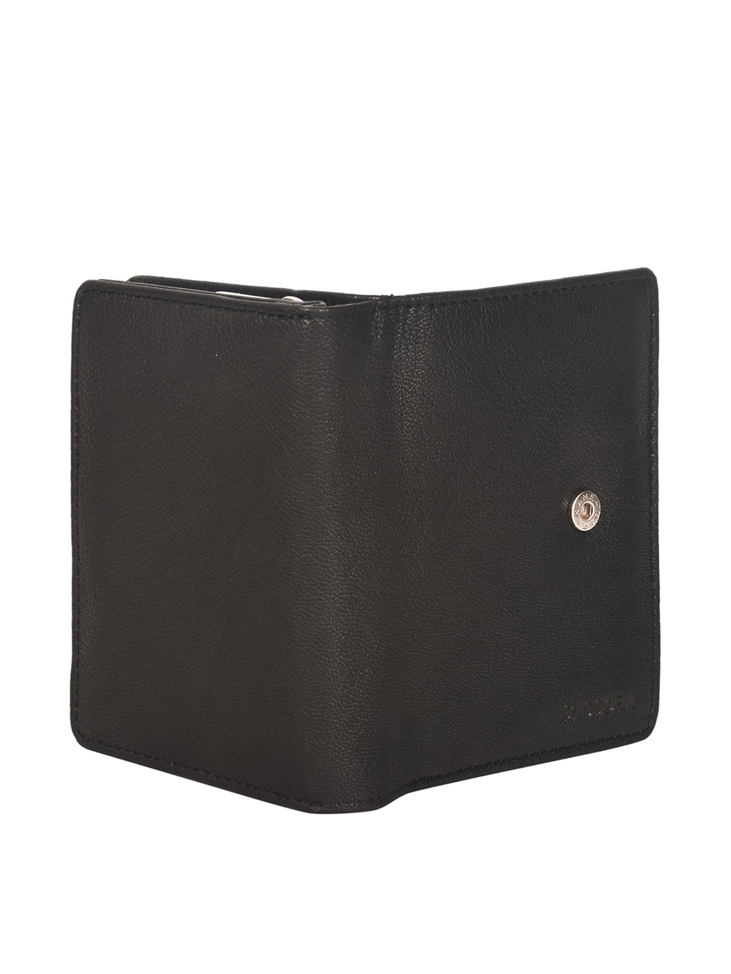 SASSORA Black Solid Rfid Bi-Fold Wallet for Women
