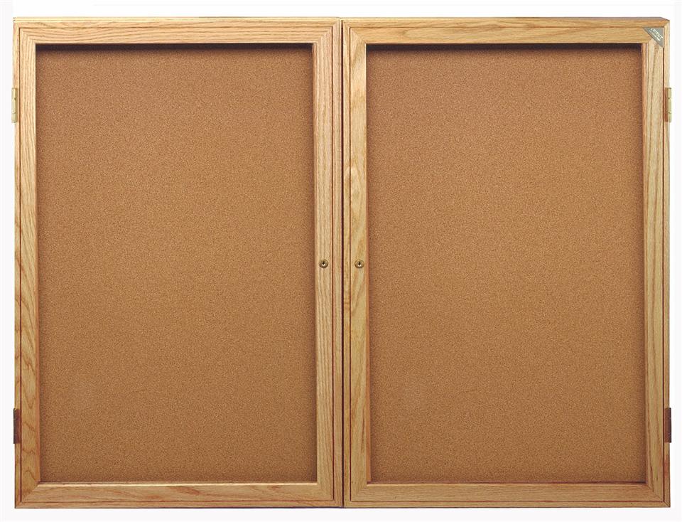 GHENT PW23648K Enclosed Cork Bulletin Board 36x48", 1 Door