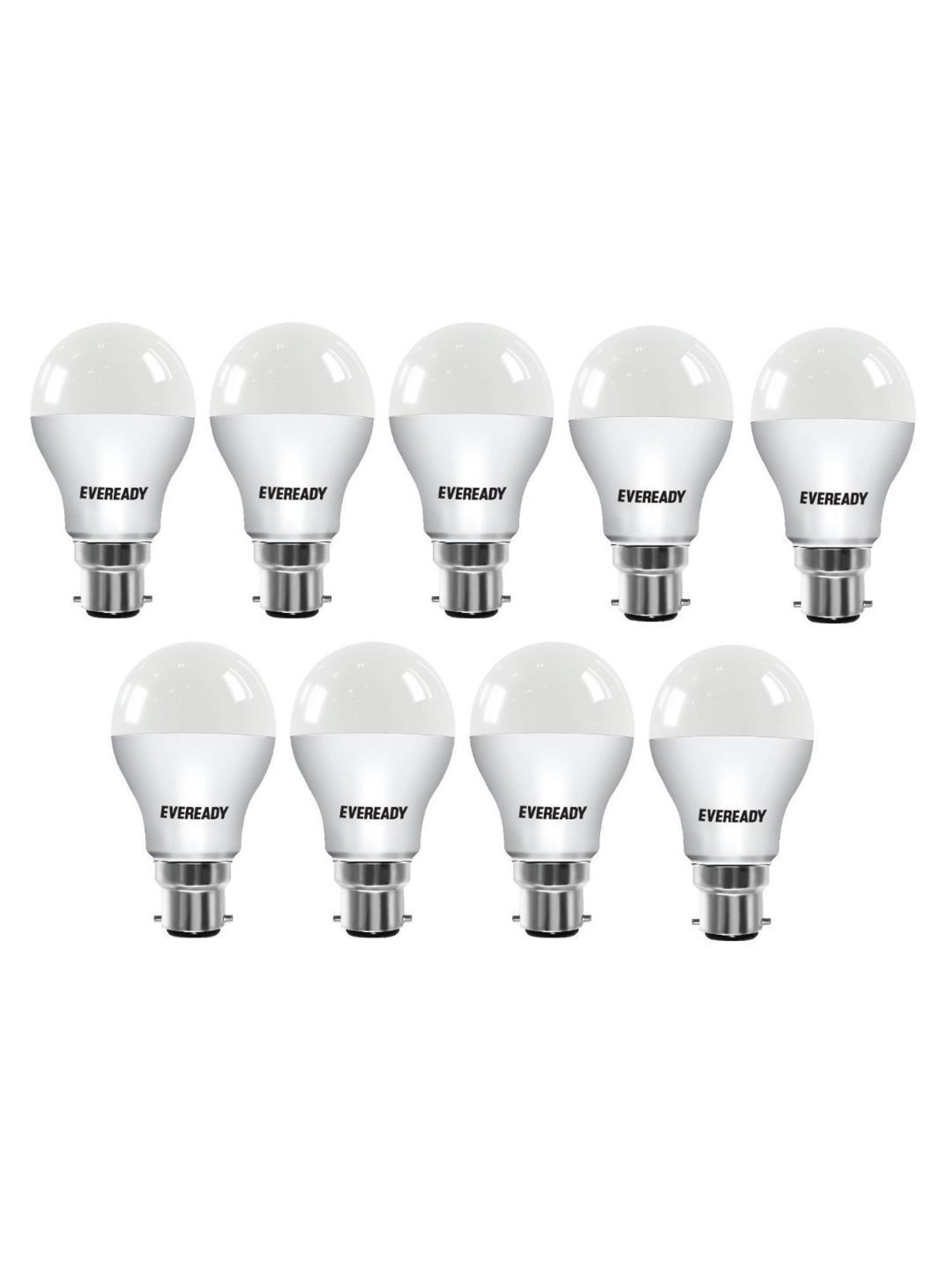 Eveready B22D 7W LED Bulb - Pack of 9 (EVERDY-026, White)