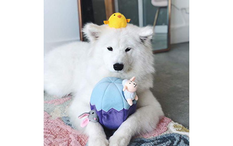 NERF Blitz Squeak Football Dog Toy - Green - 7"