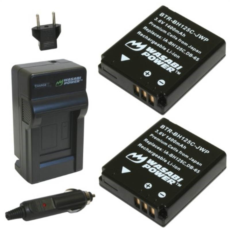 Wasabi Power Battery (2-Pack) and Charger for Pentax D-LI106 and Pentax MX-1, X90