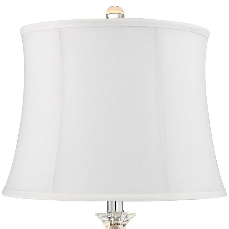 Vienna Full Spectrum Jolie Candlestick Crystal Cream Shade Table Lamps Set of 2