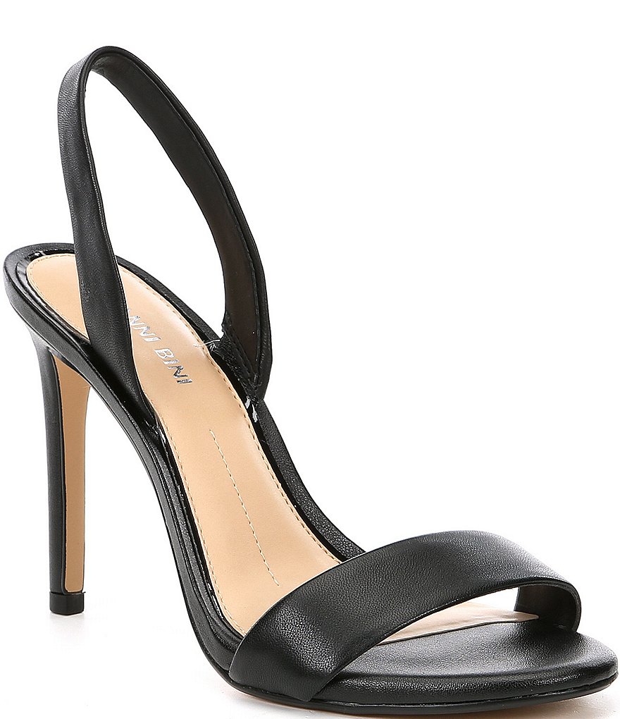 Gianni Bini Devlyy Leather Halter Back Dress Sandals