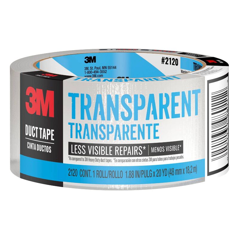 3M Company 1.88" x 20 yd Transparent Duct Industrial Tape