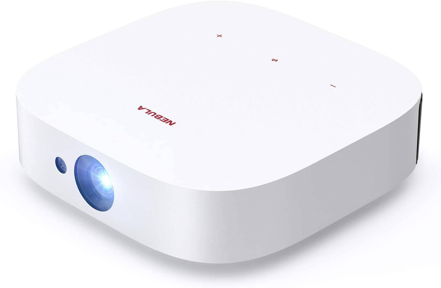 Anker Nebula Solar Portable 1080p Projector, Dolby Digital Plus, 23W Speaker, Android TV, Built-In Stand, Autofocus, 3-Hour Battery Life, Keystone Correction, and Digital Zoom