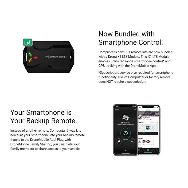 CSX4900-S 4-Button 2-Way, 3000' Remote Start System w/Drone X1LTE