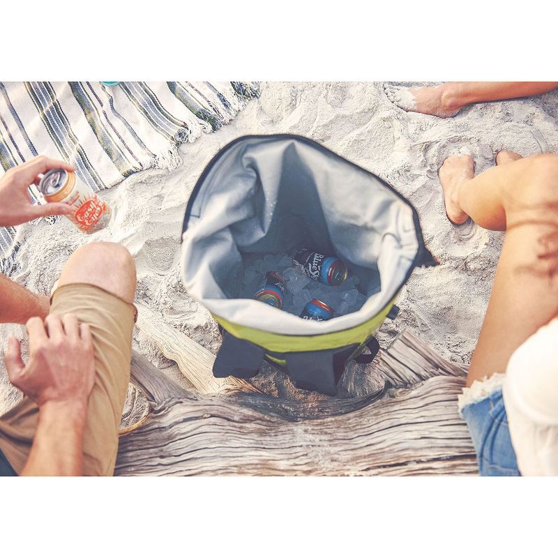 IceMule 1014-OL Pro Large Collapsible Portable Soft Sided Roll Top 23 Liter 18 Can Lightweight Insulated Waterproof Leak Proof Backpack Cooler Bag