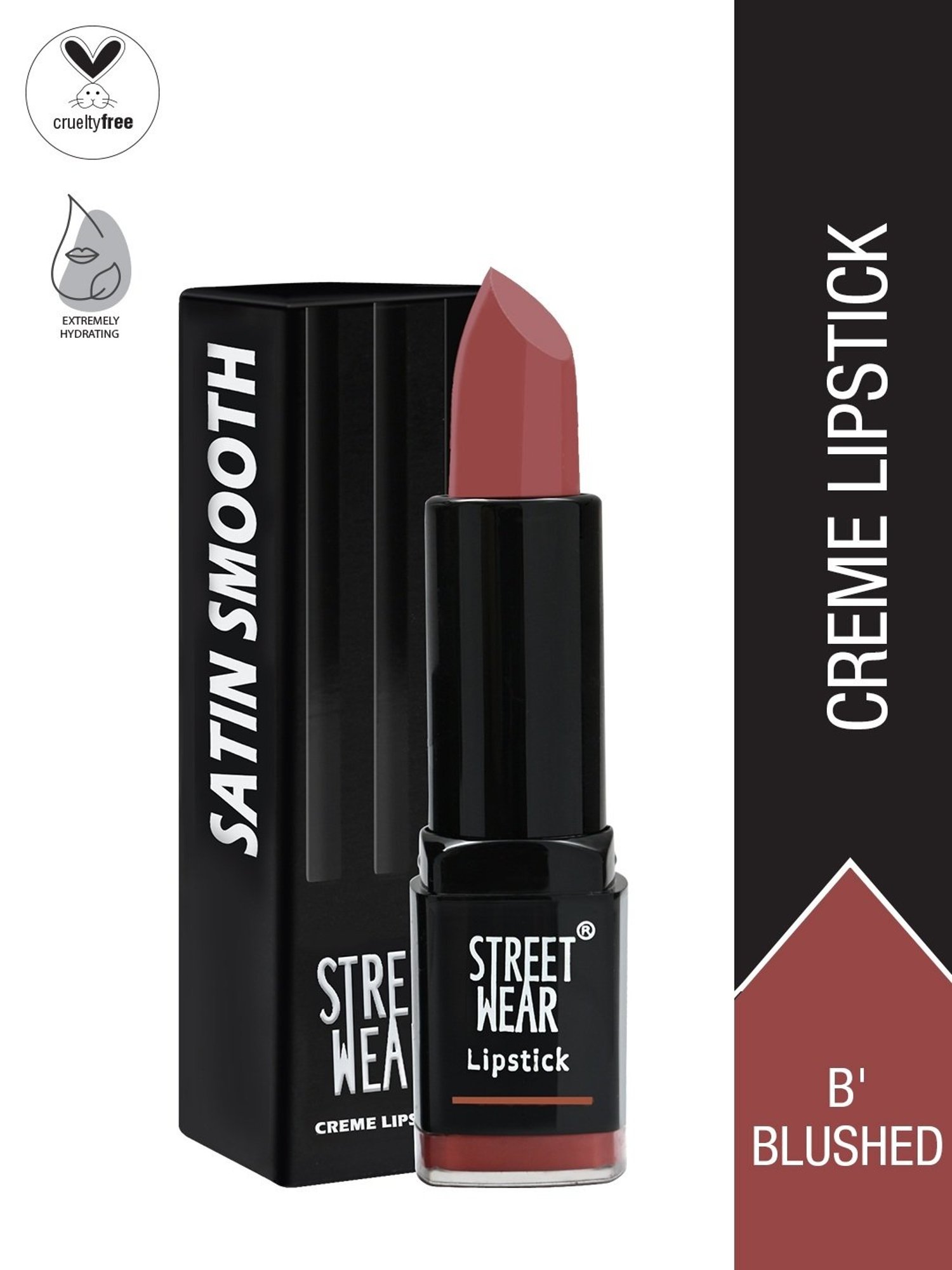 Street Wear Satin Smooth Lipstick B'Blushed - 4.2 gm