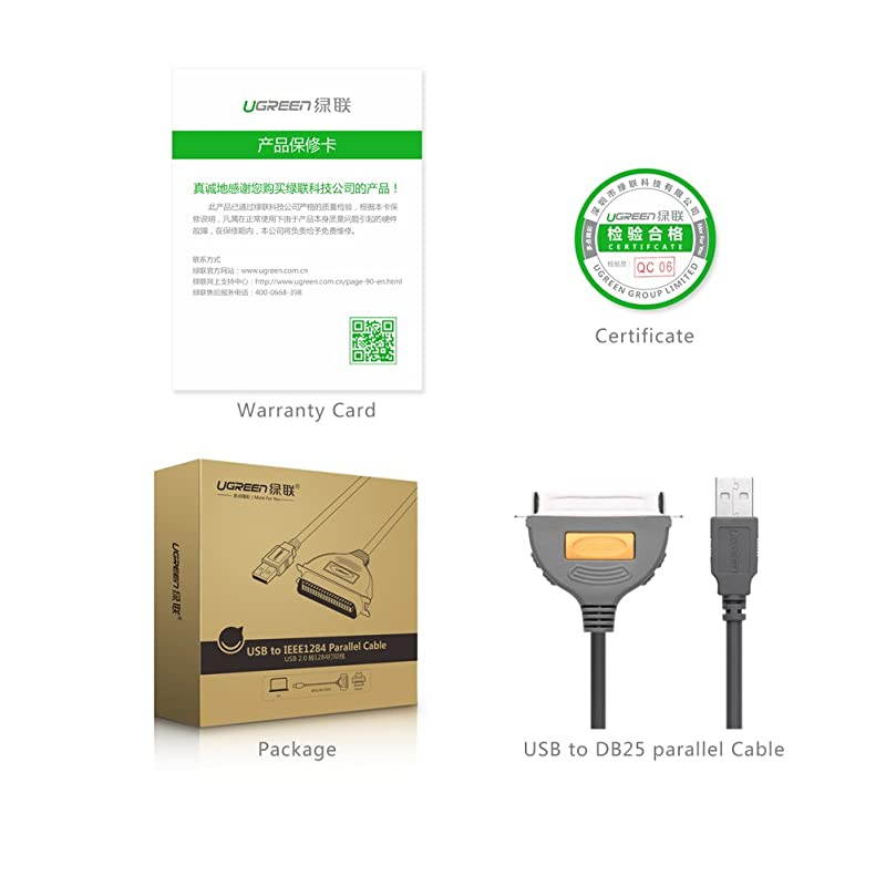 USB to IEEE1284 CN36 Parallel Printer Adapter Cable for Printer Inkjet Laser etc 10FT