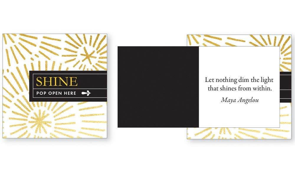 Thoughtfulls Pop Open Cards, BELIEVE, BE HAPPY, SMILE, THANK YOU, SHINE, HAPPY DAY, CARPE DIEM - Inspirational Greeting Cards + Free Bonus GIFT BOUTIQUE Pen