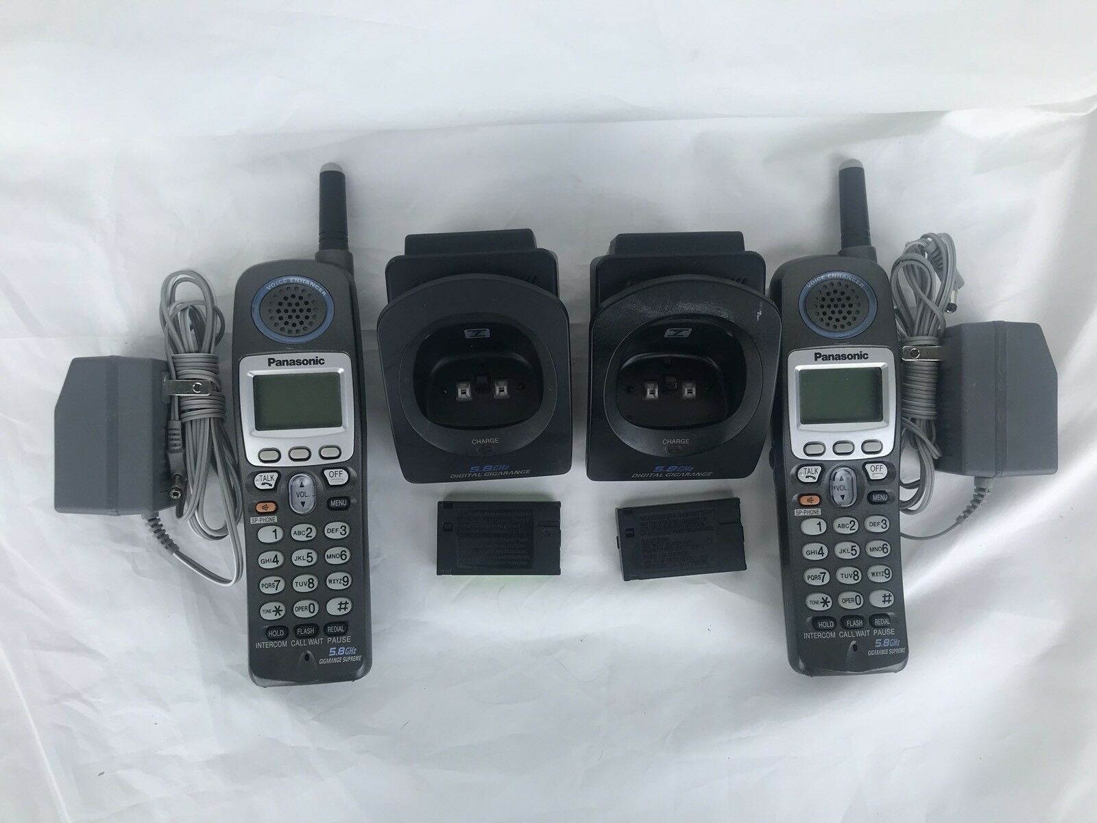 2 Panasonic KX-TGA650B 5.8GHZ Expandable 2Line Handset FOR KX-TG6500B KX-TG6502B