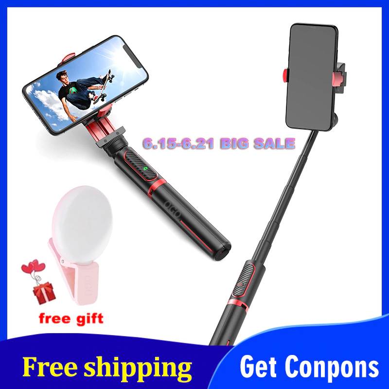 Selfie Stick For Phone Camera Handheld Gimbal Stabilizer Wireless Extendable Foldable Monopod Remote Control 360 vlog