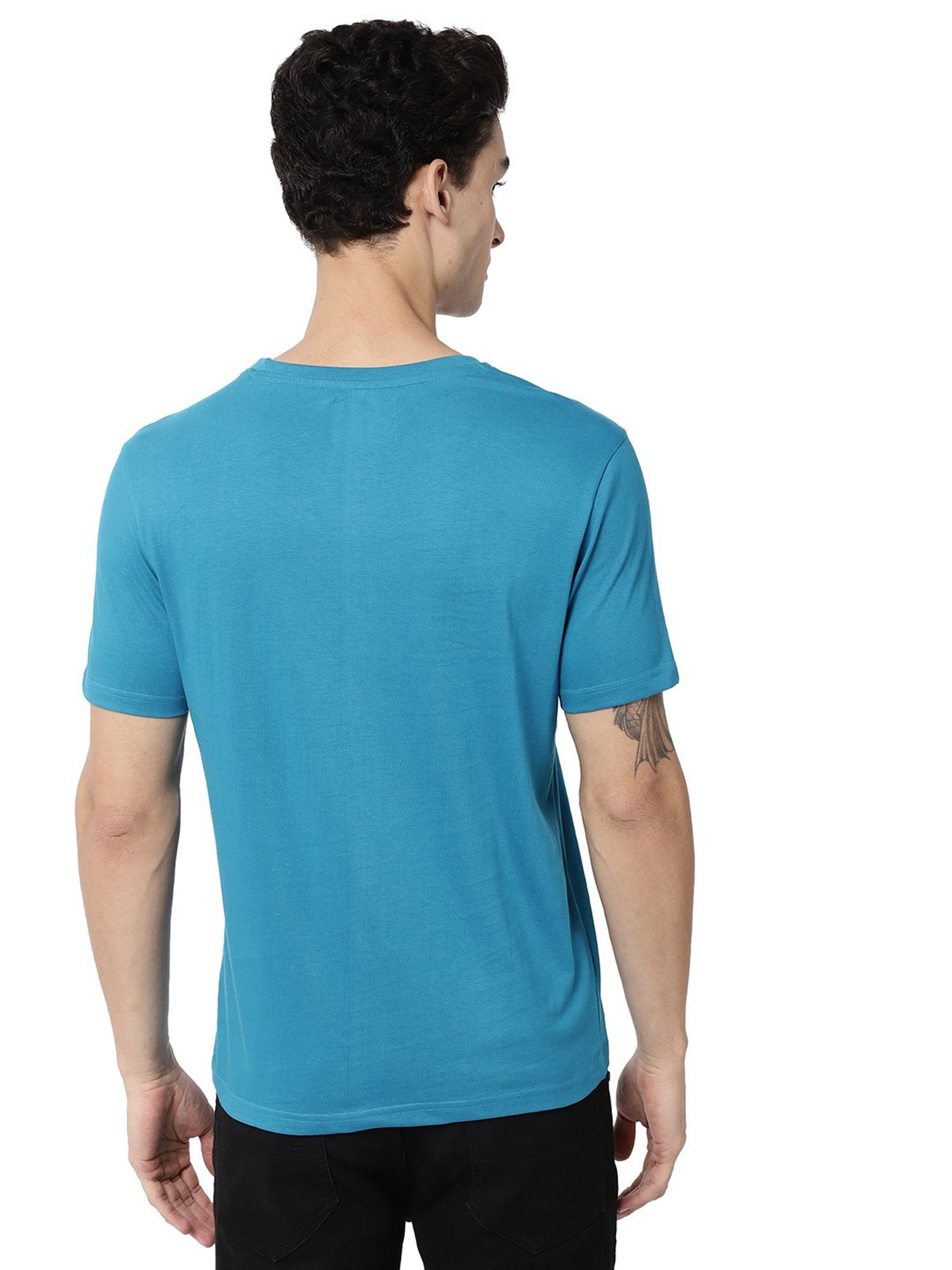 AD by Arvind Teal Crew T-Shirt