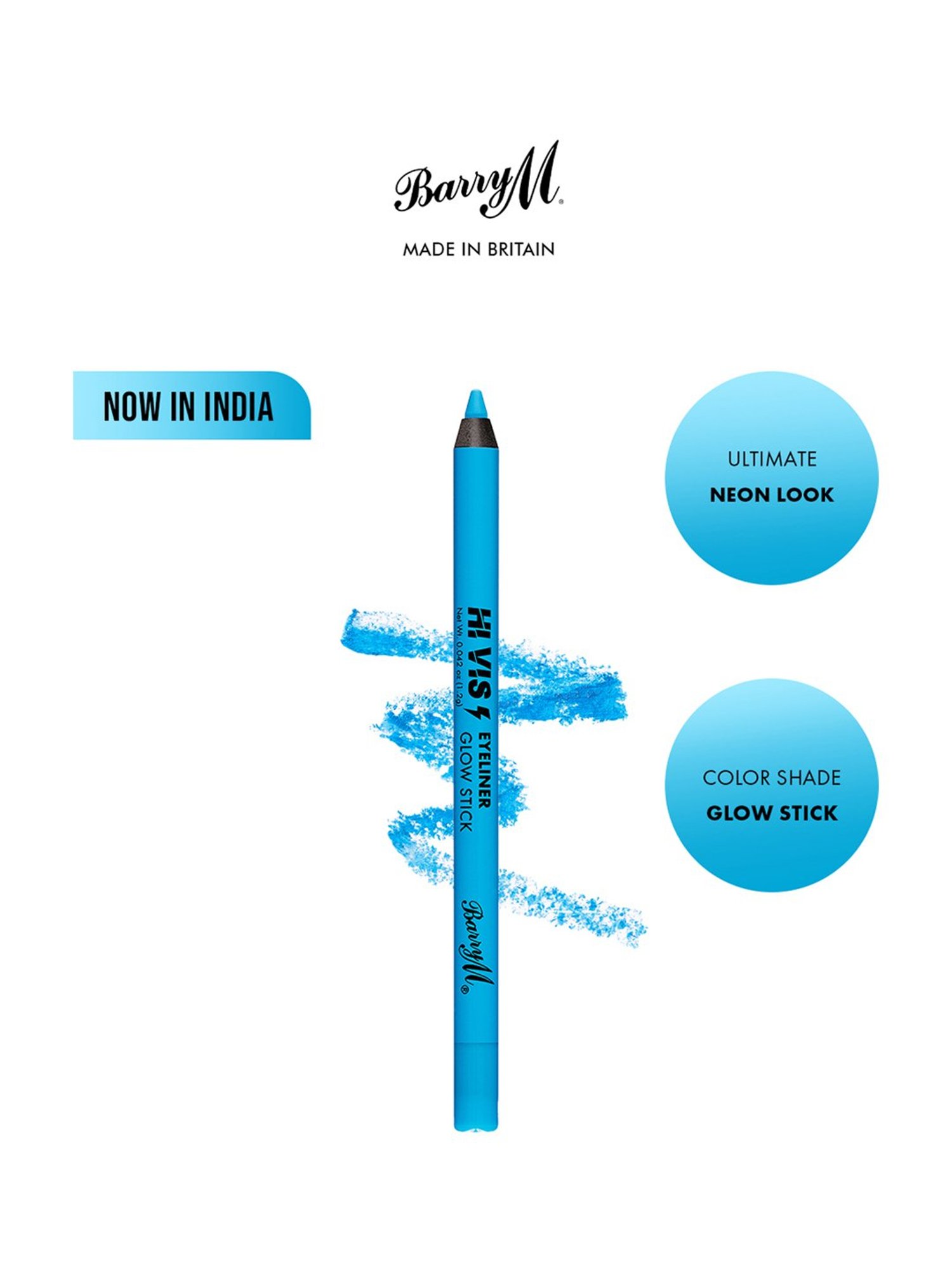 Barry M Hi Vis Waterproof Eyeliner Glow Stick - 1.2 gm