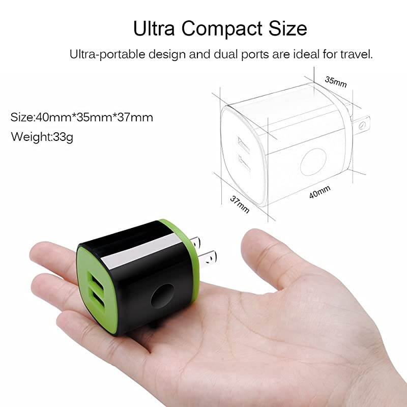 21A USB Charging Block Brick Box Cube with 6ft Type C Fast Charging Charger Cable Compatible with LG Stylo 54 G8 V50 Moto G8 G7 Power Play G6 Plus Z4 X5 Google Pixel 4 3a 2 XL OnePlus 7 6T