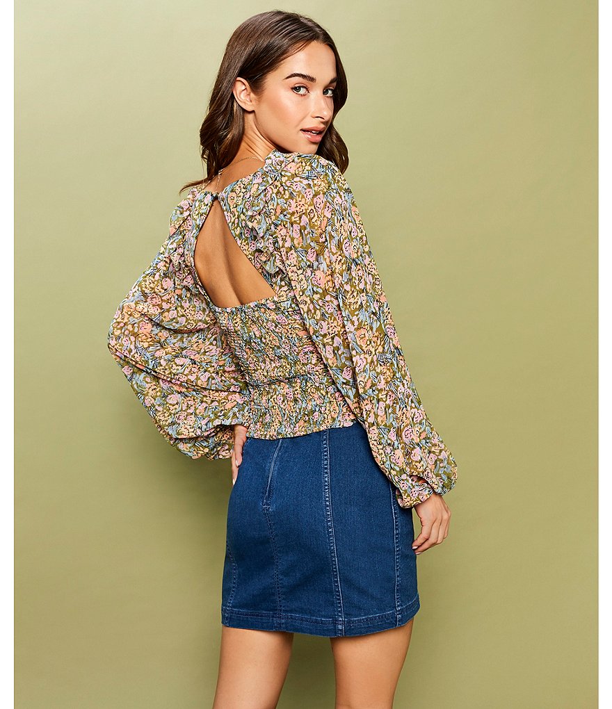 Free People We the Free Denim Modern Femme Mini Skirt