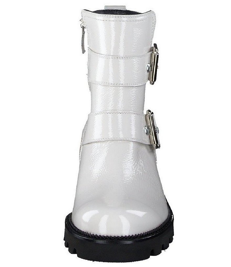 Paul Green Jake Crinkle Patent Lugged Leather Booties