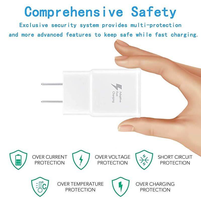 Fast Charging Wall Charger with USB Type C Cable Compatible Samsung Galaxy S9 S9 Plus S8 S8 Plus S10 S10 Plus Note 8 Note 9 Note 10 and Other Smartphones, Fast Charger Kit for Samsung Galaxy