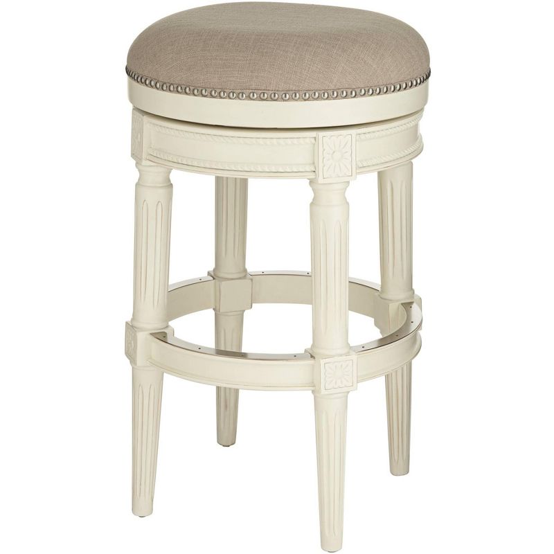 55 Downing Street Oliver Erin Cream Swivel Bar Stool
