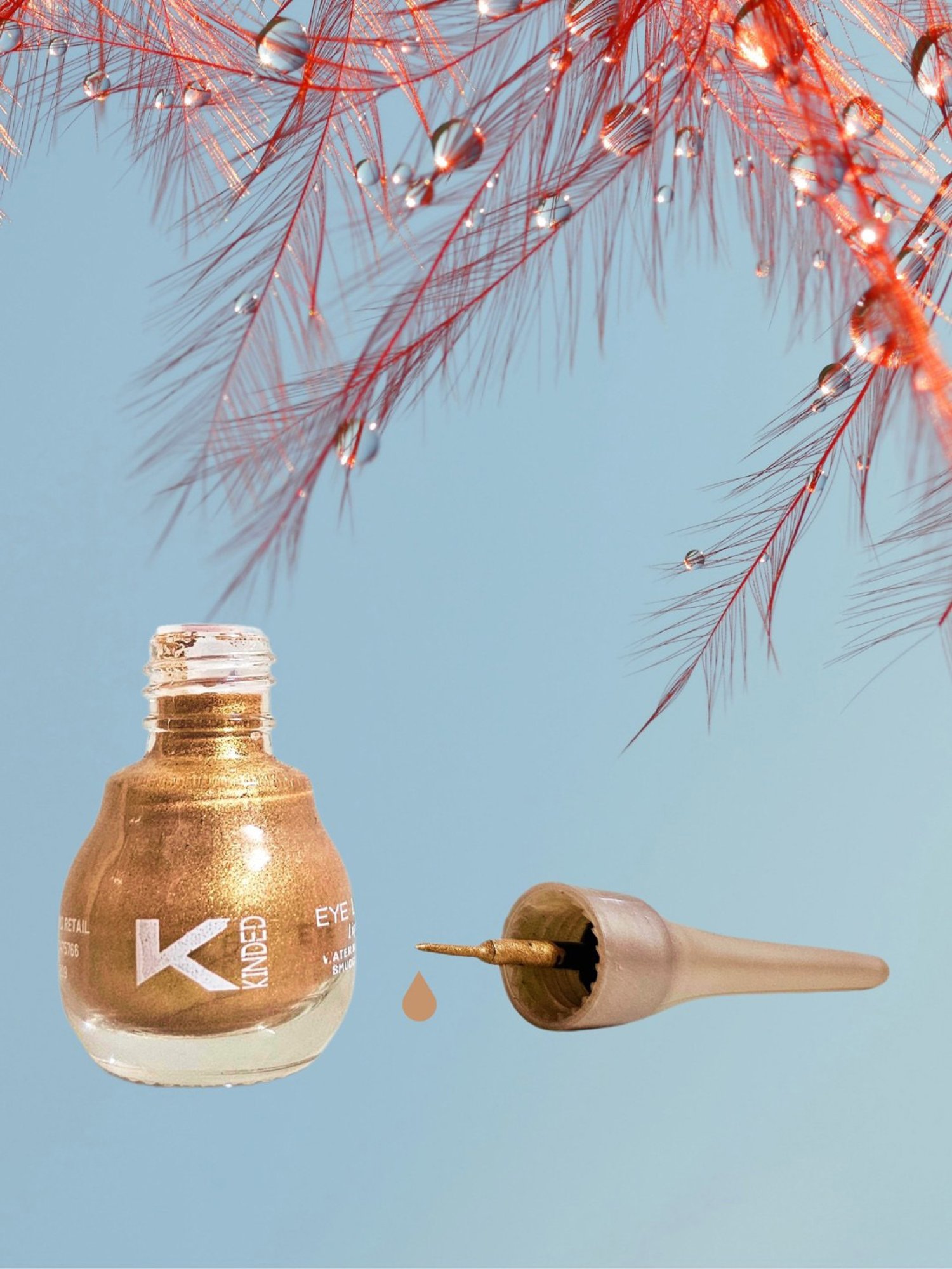 KINDED Liquid Eye Liner Greyish Silver & Cool Copper Combo