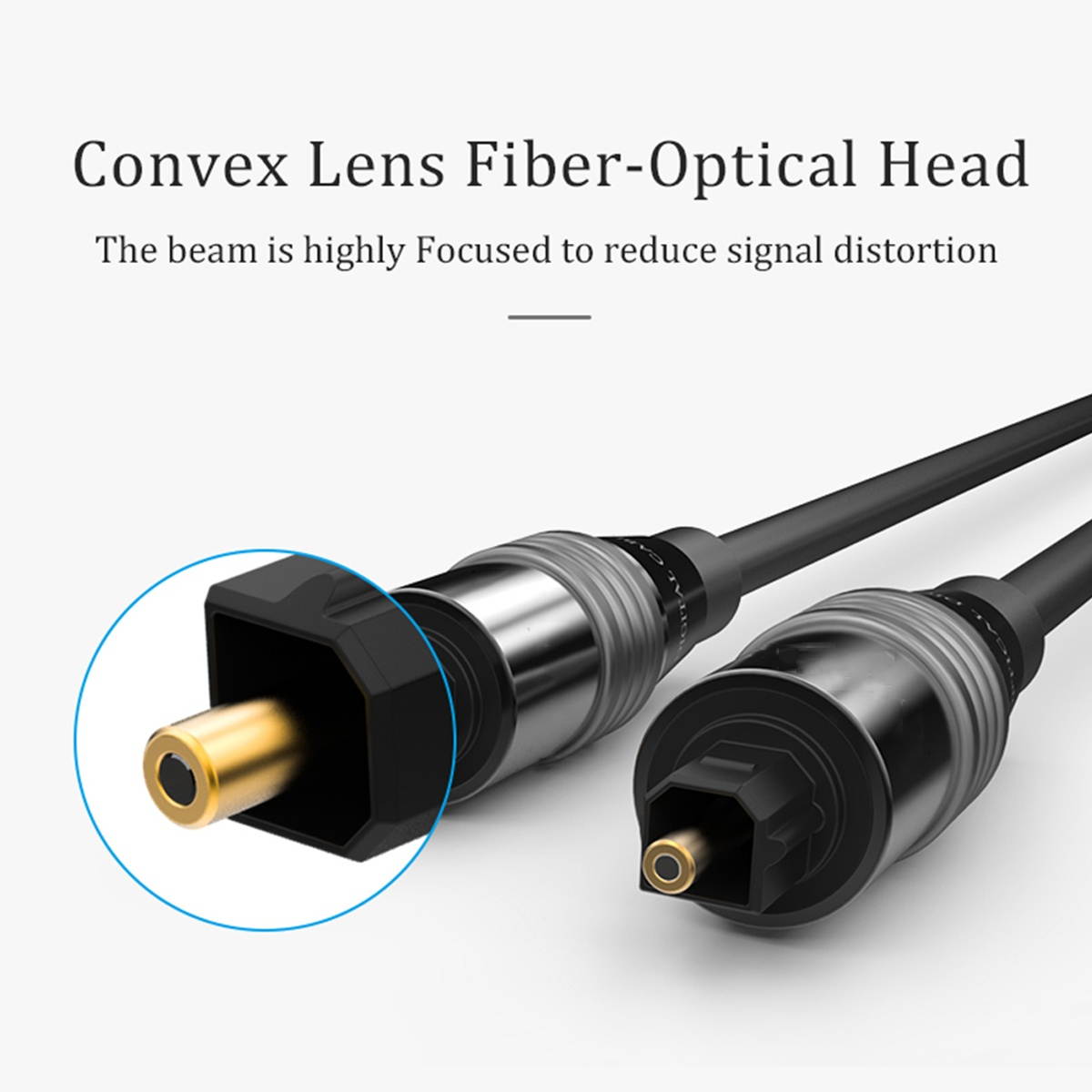 Choseal QS1104 Hifi Fiber Audio Cable Optical Fiber Toslink Male to Male Audio Cable Digital Audio Line Speaker Amplifier Connection - 1.5 M