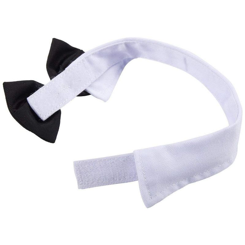Dog Bow Tie Collar Formal Wedding Tuxedo Necktie For Small And Medium Puppy Cat, Dog Grooming Accessories, Black And White, 15.35 Inches In Girth