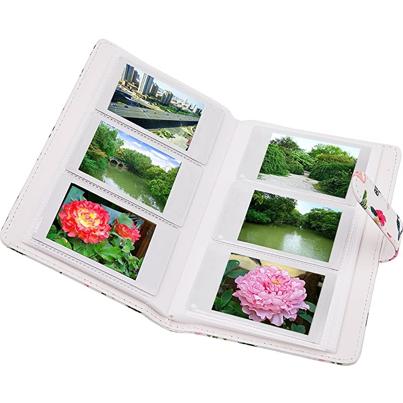 Wallet PU Leather Photo Album Compatible with Fujifilm Instax Mini 11 9 8 90 8+ 26 7s Instant Camera Film Polaroid Snap Zip Z2300 PIC300 Film White