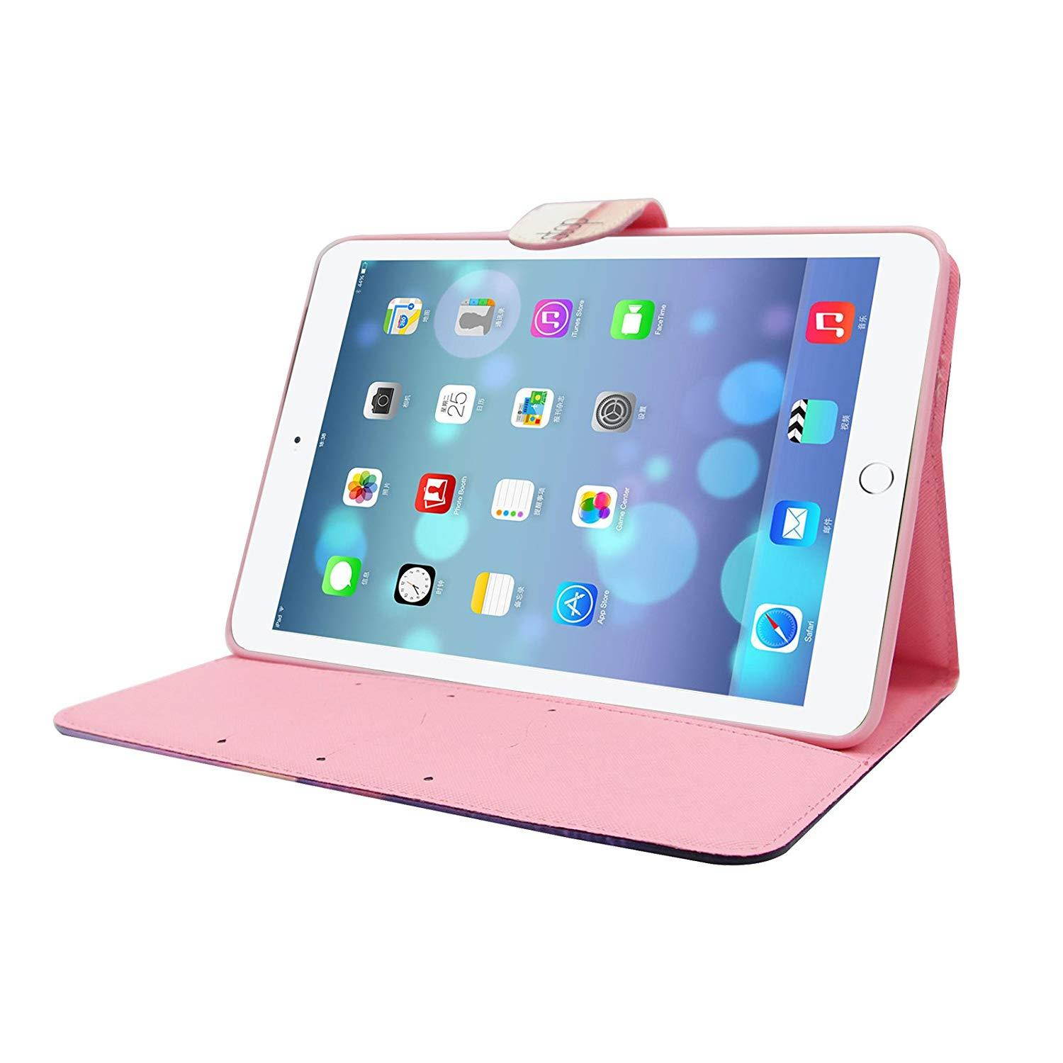 iPad Mini Case, iPad Mini 2/3 Case, Dteck(TM) Cartoon Cute Flip Folio Stand PU Leather Case with Cards Slots Full Body Protective Magnetic Cover for Apple iPad Mini 3 2 1 (01 Never Stop)